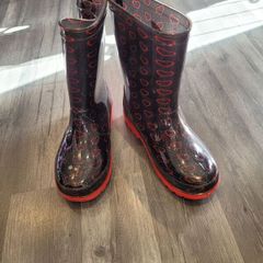 Girls Black Welly Boots
