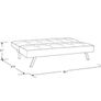 Black velvet Folding 3 Seater Sofa 180cm Image 5