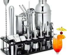 Cocktail Shaker Set 23 Piece - Stainless Steel Bartender Kit - Brand New