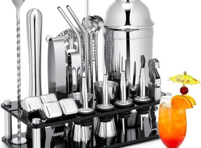 Cocktail Shaker Set 23 Piece - Stainless Steel Bartender Kit - Brand New