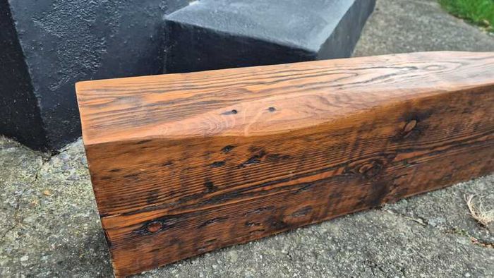 Solid Wood Rustic Fireplace Mantel Beam