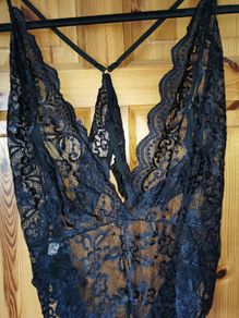 BNWT Lovely Black Bodysuit size 18