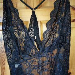 BNWT Lovely Black Bodysuit size 18