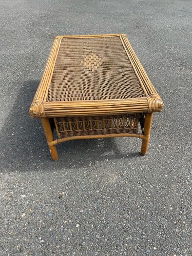 wicker coffee table