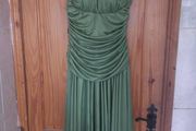 Linda Bernell lime green halterneck dress (free post)