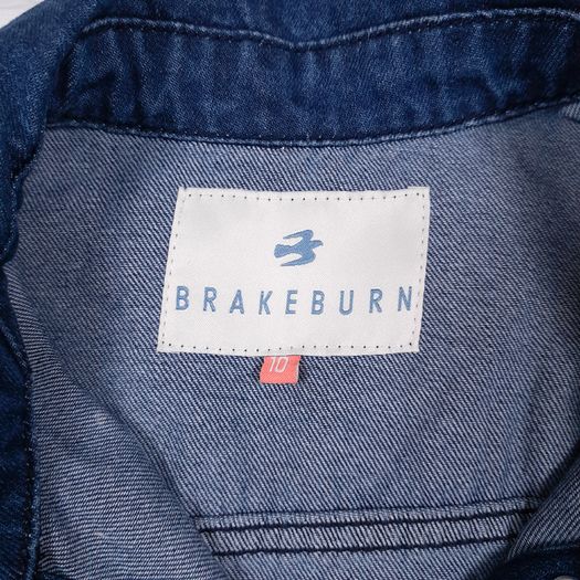 Brakeburn Dark Wash Blue Denim Chore Utility Jacket 10UK/38EU