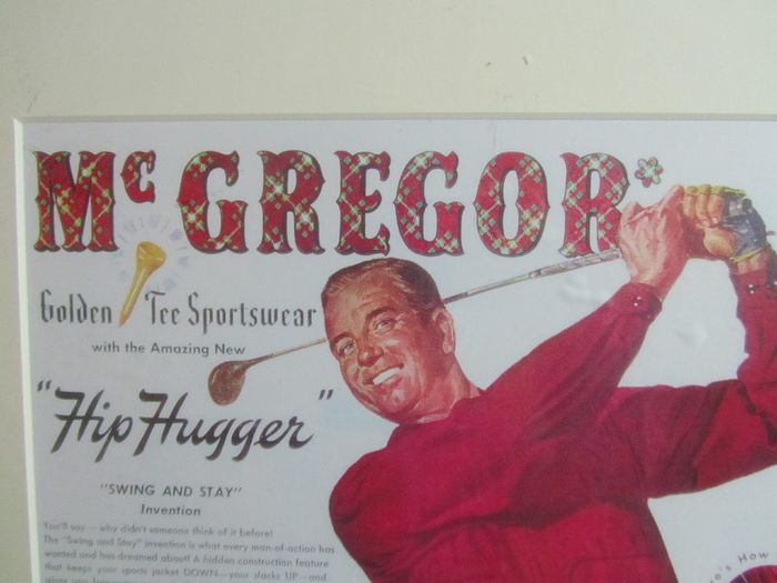 McGregor Vintage Golf Framed Ad/Picture