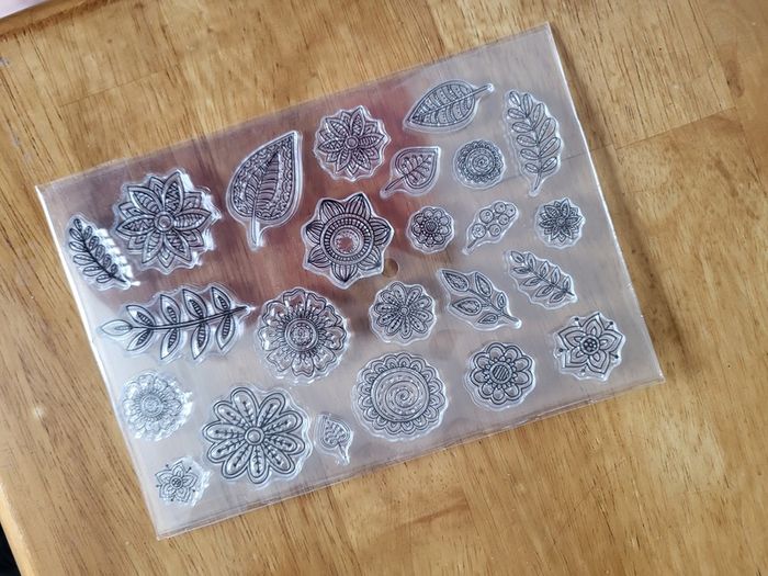 Silicone stamps for crafting and scrapbooking, flowers, leaves NEW