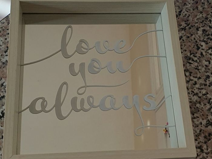 Framed Mirror - "Love You Always" - Size in Pics - #