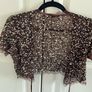 Bronze sequin shrug coverup Image 4
