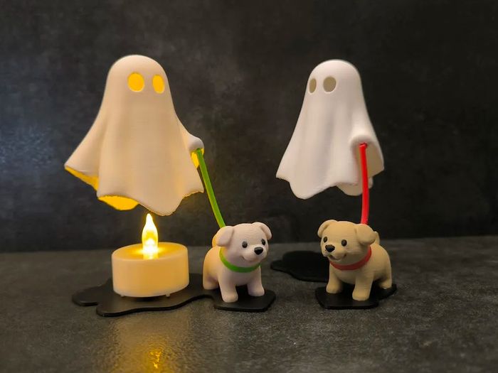 Ghost with dog table lamp perfect for Halloween Decoration