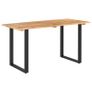 Dining Table 140x70x76 cm Solid Acacia Wood Image 2