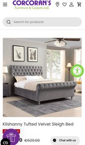 Super king sleigh bed