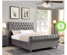 Super king sleigh bed