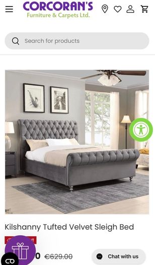 Super king sleigh bed
