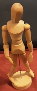 wooden artist figurine