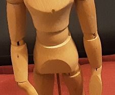 wooden artist figurine