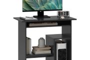 Computer desk, desk, chipboard, metal, 80 x 45 x 75 cm, black