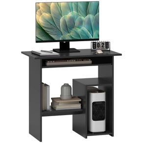 Computer desk, desk, chipboard, metal, 80 x 45 x 75 cm, black