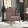 Upholstered Armchair, Brown Image 9