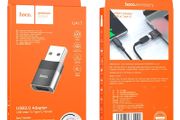 Hoco UA17 USB Male to Type-C Female Adapter Black