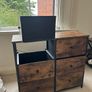 Wooden Drawer Dresser with 6 fabric drawers Image 3