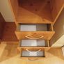 Pine finish Combination wardrobe with hanging  space, closed & open shelving, mirror, 3 lower drawers Image 3