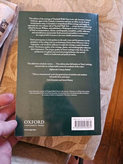 The Writings Of Theobald Wolf Tone, 1763-1795. Edited By T.w. Moody, R.b. Mcdowell And C.j.woods. Paperback In Good Condition.  See Photos For Same.