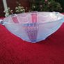 Art Deco Frosted Blue Glass Bowl Image 9