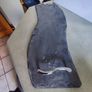 Natural Lovely Slate Serving Tray Chrome Antler Handles Image 6