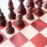 Handmade Chessboard - Exotic Padauk, Maple with Pieces Image 3