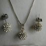 925 Sterling Silver Shamballa Style Crystal Disco Ball Earrings Pendant + Necklace Set Image 3
