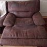 Faux Suede Couch And Armchair Free Image 4