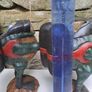 Pair of Hand Carved Wooden Fishing Frog Figures Image 5