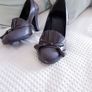 Grey High Heeled Shoes - Size 4 Image 4