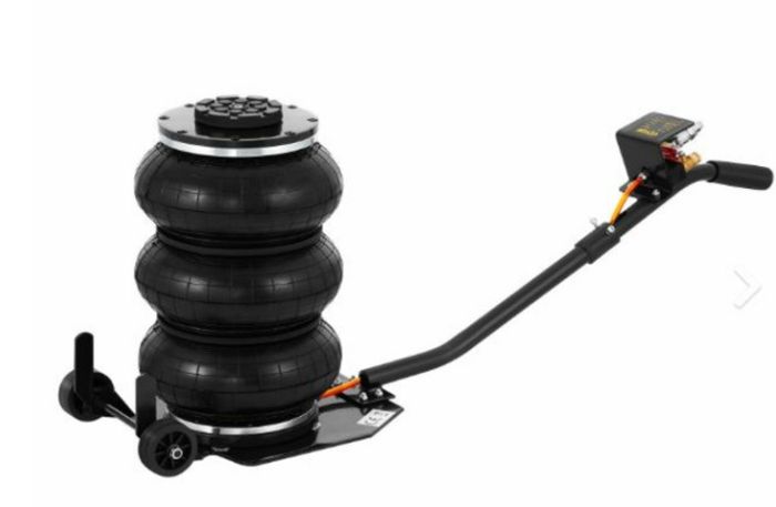 Pneumatic Triple Air Bag Car Jack Trolley 3 Ton 6600 Lbs Cap 400 Mm Lift Height