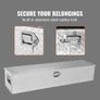 Heavy Duty Aluminum Truck Bed Tool Box, Diamond Plate Tool Box with Side Handle and Lock Keys, Storage Tool Box Chest Box Organizer for Pickup, Truck Bed, RV, Trailer, 121.9x38.1x38.1 cm, Silver Image 2