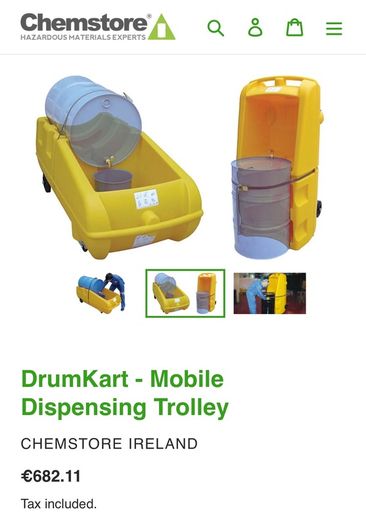 Chem store barrell trolley