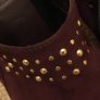 Stunning burgundy boots with gold stud effect Size 8 Image 5