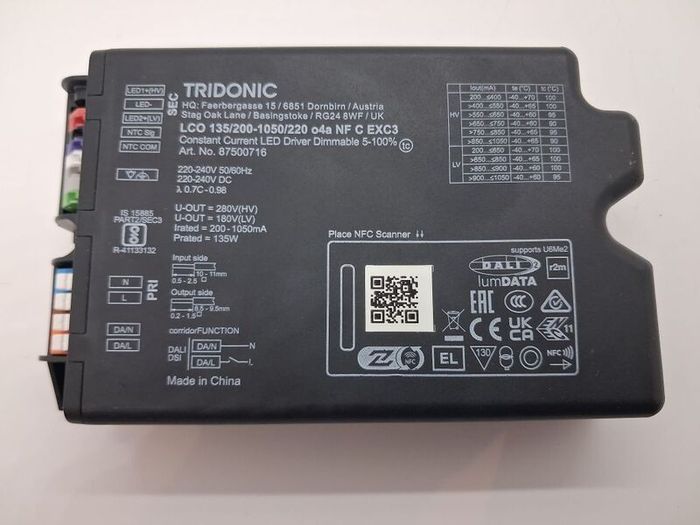 Postage - Tridonic LCO 135/200-1050/220 04a NF C EXC3