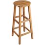 Bar Table and Stool Set 3 Pieces Solid Acacia Wood Image 4