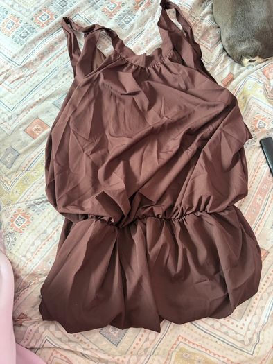 brown mini dress