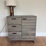 Grey Wood Furniture Set : side board, Nest of Tables and Shelving Unit Image 2