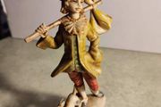Rare find Vintage Depose Italy Shepherd Boy on a Pedestal with Dog Figurine by Fontanini, 277 Polymer Resin Collectible Figurine Collection.