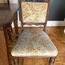 Antique extendable oak table and 4 carved oak chairs Image 2