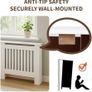 White Radiator Cover Cabinet Stylish Wooden Heater Cover with Shelf Image 3