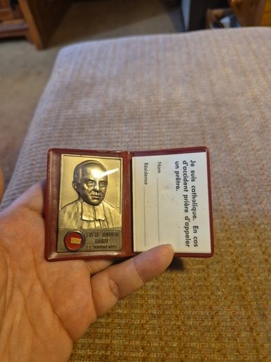 Relic of St Mutien-Marie Wiaux of Malonne.