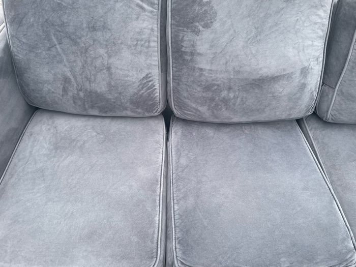 Grey L shaped sofa couch