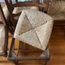 6 Vintage Oak Ladder Back Chairs with Rush Seating Image 3