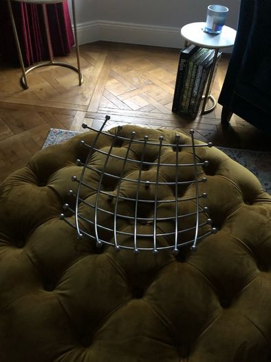 chrome fruit bowl